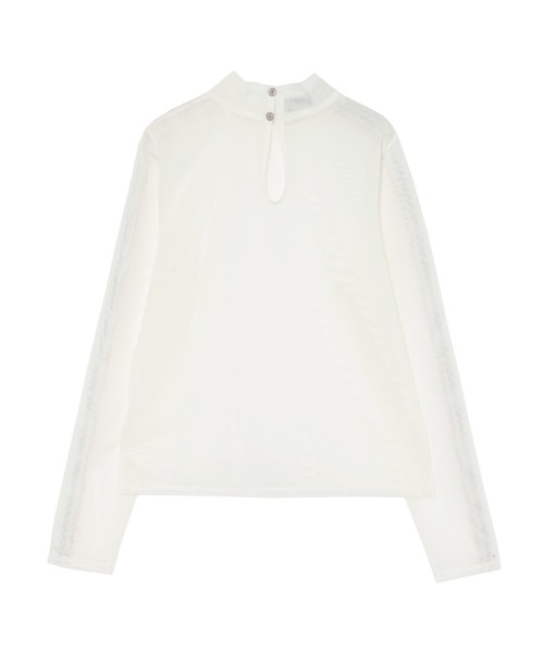 PAMEO POSE（パメオポーズ）の「Wavy Line Skin Top（Tシャツ/カットソー・レディース・ホワイト/ブルー/ブラック・FREE）」の22枚目の写真