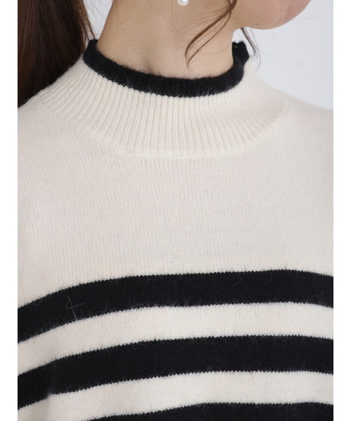 Te chichi（テチチ）の「パネルデザインハイネックニット（ニット/セーター・レディース・オフホワイト/ネイビー/ブラウン・ﾌﾘ-）」の7枚目の写真