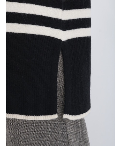 Te chichi（テチチ）の「パネルデザインハイネックニット（ニット/セーター・レディース・オフホワイト/ネイビー/ブラウン・ﾌﾘ-）」の6枚目の写真