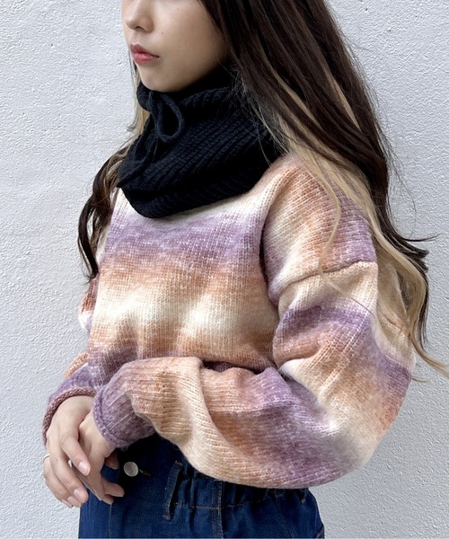 one way（ワンウェイ）の「グラデーションタートルニット（ニット/セーター・レディース・ライトブラウン/ライトブルー/パープル/ライトグリーン・FREE）」の14枚目の写真