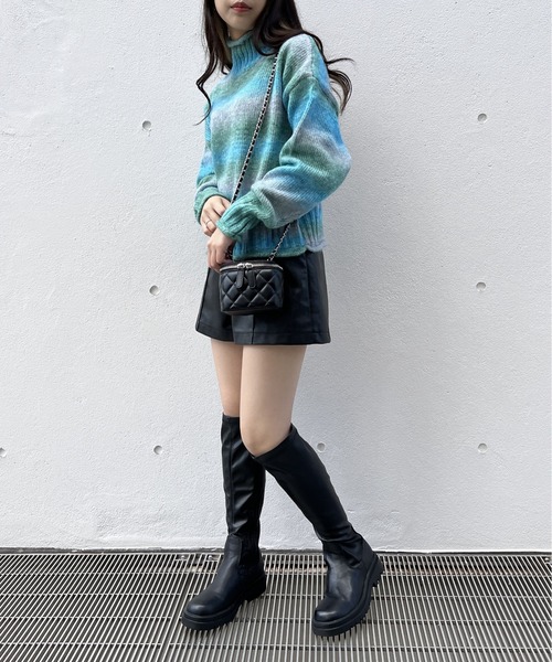 one way（ワンウェイ）の「グラデーションタートルニット（ニット/セーター・レディース・ライトブラウン/ライトブルー/パープル/ライトグリーン・FREE）」の21枚目の写真