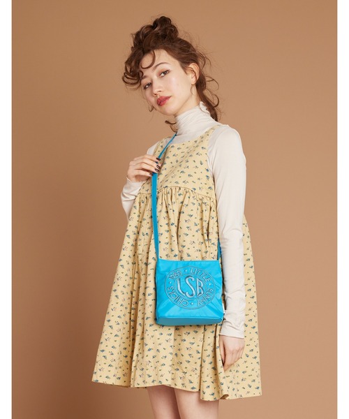 Little sunny bite（リトルサニーバイト）の「Satin mini shoulder bag（ショルダーバッグ・レディース・グリーン/ブルー/ピンク・FREE）」の2枚目の写真