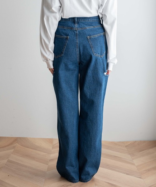 WEGO（ウィゴー）の「WEGO/サイドカットデニムパンツ（デニムパンツ・レディース・インディゴブルー/ブラック/ライトインディゴブルー・LARGE/SMALL/MEDIUM）」の14枚目の写真