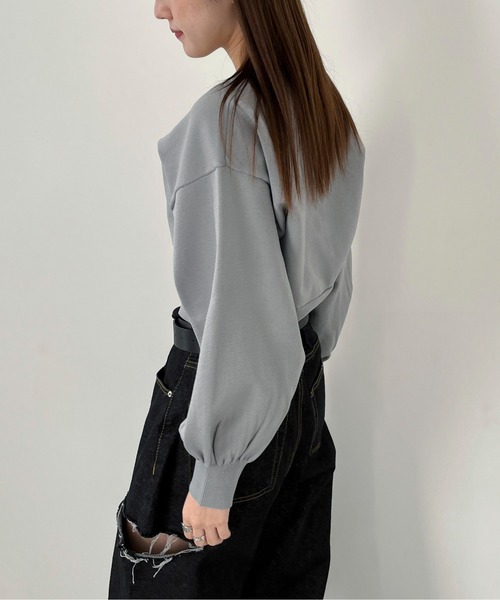 EPIMI E'PIMMY（エピミエピミー）の「スポンディッシュVネッククロップドカーディガン（カーディガン/ボレロ・レディース・ピンク/ブラック/レモンイエロー/グレー/オフホワイト・MEDIUM）」の17枚目の写真