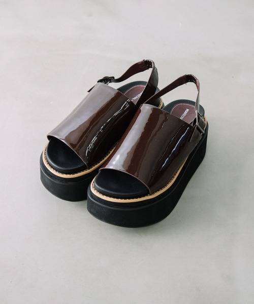 MARECHAL TERRE(マルシャルテル)の「プラットフォームサンダル(サンダル・レディース・ブラック/ボルドー/パープル/アイボリー・22.5/24.5/23.5)」の5枚目の写真