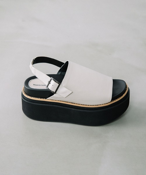 MARECHAL TERRE(マルシャルテル)の「プラットフォームサンダル(サンダル・レディース・ブラック/ボルドー/パープル/アイボリー・22.5/24.5/23.5)」の8枚目の写真