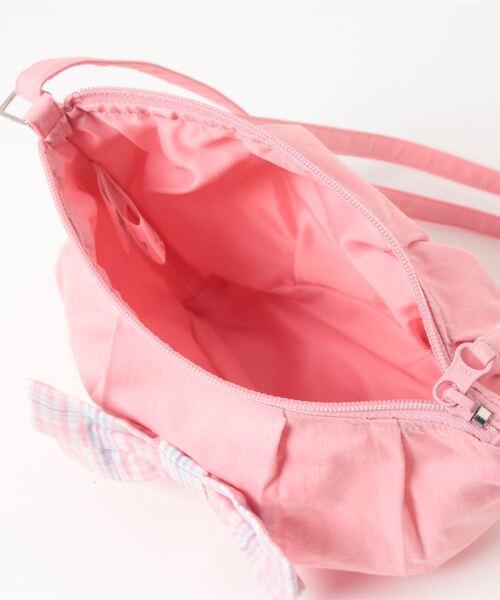 KP DECO（ケーピーデコ）の「先染めチェックのリボン付きポシェット（ショルダーバッグ・キッズ・クリーム/ピンク・FREE）」の10枚目の写真