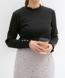 Honeys | 袖口パール使いハイネック(Tシャツ/カットソー)