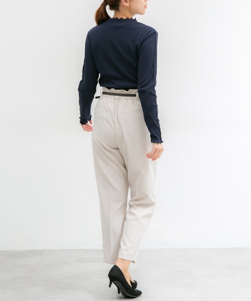 Honeys（ハニーズ）の「袖口パール使いハイネック（Tシャツ/カットソー・レディース・ホワイト/ラベンダー/ミント/ブラック/ネイビー・M/S/LL/L）」の14枚目の写真