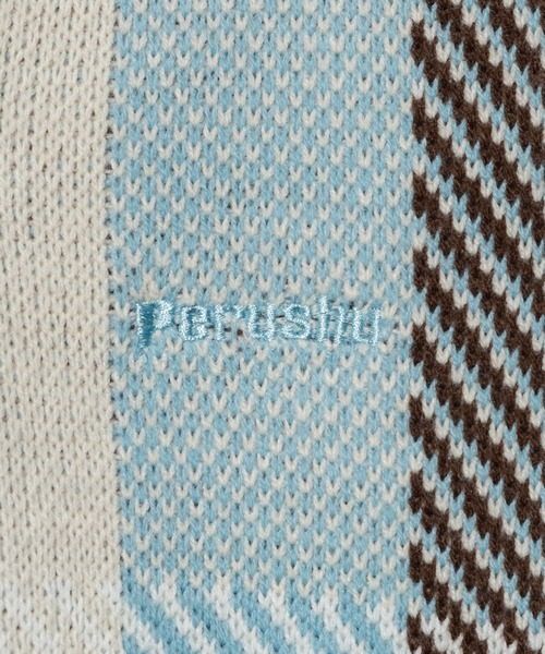 Perushu（ペルーシュ）の「ニットベスト（ベスト・メンズ・ライトブルー・MEDIUM）」の8枚目の写真