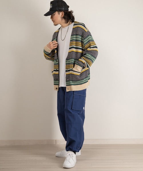 VISION STREET WEAR（ヴィジョンストリートウェア）の「【VISION STREET WEAR／ヴィジョンストリートウェア】ダブルニーナイロンカーゴパンツ（カーゴパンツ・メンズ・アイボリー/ブラック/イエロー/グリーン/ネイビー・M/L）」の13枚目の写真