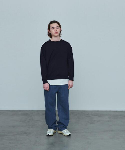 green label relaxing(グリーンレーベルリラクシング)の「【WEB限定】<GLR or>ワイド ストレート デニム(デニムパンツ・メンズ・ダークグレー/ネイビー/ライトブルー・S/M/L)」の12枚目の写真