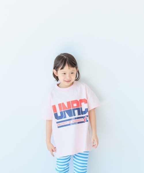 LOWRYS FARM(ローリーズファーム)の「カレッジプリントBIGTシャツ 187710(Tシャツ/カットソー・キッズ・ブルー/グレー/レッド/ピンク/イエロー/ホワイト/チャコールグレー/ブルー系その他/ライトグレー・110cm/120cm/130cm/140cm/150cm)」の8枚目の写真