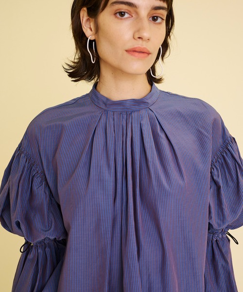 新品LANVIN en Blueランバンオンブルードローコードボリュームブラウス LANVIN en Bleu（ランバンオンブルー）の「ドローコード