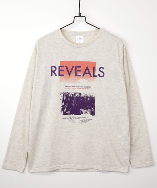 Burner（バーナー）の「【GROOVY STORE】フォトプリント ロングスリーブTシャツ（Tシャツ/カットソー・メンズ・ベージュ/ベージュ系その他2/ホワイト系その他2/インディゴブルー/グレー/グリーン/ブラック/ライトブラック/イエロー/ホワイト/ピンク/ブルー・M/L/LL）」の6枚目の写真