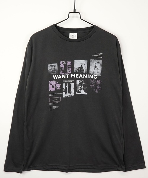 Burner（バーナー）の「【GROOVY STORE】フォトプリント ロングスリーブTシャツ（Tシャツ/カットソー・メンズ・ベージュ/ベージュ系その他2/ホワイト系その他2/インディゴブルー/グレー/グリーン/ブラック/ライトブラック/イエロー/ホワイト/ピンク/ブルー・M/L/LL）」の5枚目の写真