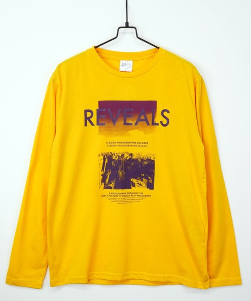 Burner（バーナー）の「【GROOVY STORE】フォトプリント ロングスリーブTシャツ（Tシャツ/カットソー・メンズ・ベージュ/ベージュ系その他2/ホワイト系その他2/インディゴブルー/グレー/グリーン/ブラック/ライトブラック/イエロー/ホワイト/ピンク/ブルー・M/L/LL）」の11枚目の写真