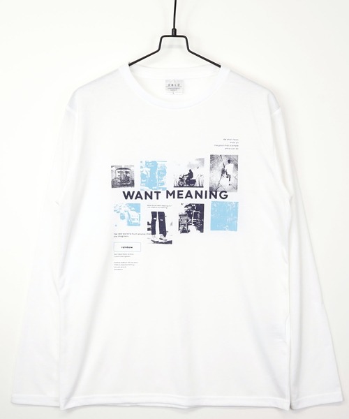 Burner（バーナー）の「【GROOVY STORE】フォトプリント ロングスリーブTシャツ（Tシャツ/カットソー・メンズ・ベージュ/ベージュ系その他2/ホワイト系その他2/インディゴブルー/グレー/グリーン/ブラック/ライトブラック/イエロー/ホワイト/ピンク/ブルー・M/L/LL）」の3枚目の写真