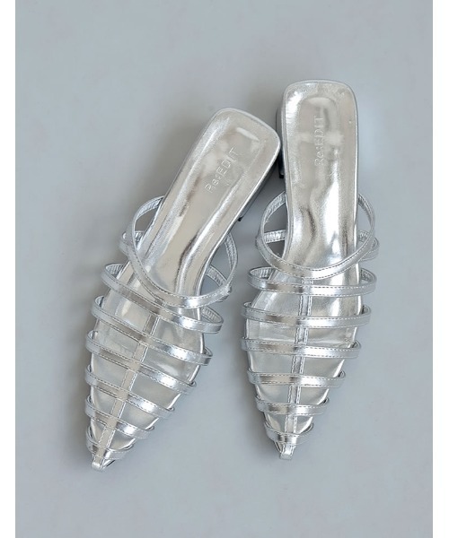 Re:EDIT（リエディ）の「[小さい/大きいサイズ有]マルチストリングサンダル（サンダル・レディース・ホワイト系その他/ブラウン/ブラック/イエロー/ゴールド/シルバー・X-LARGE/SMALL/XX-LARGE/X-SMALL/MEDIUM/LARGE）」の5枚目の写真