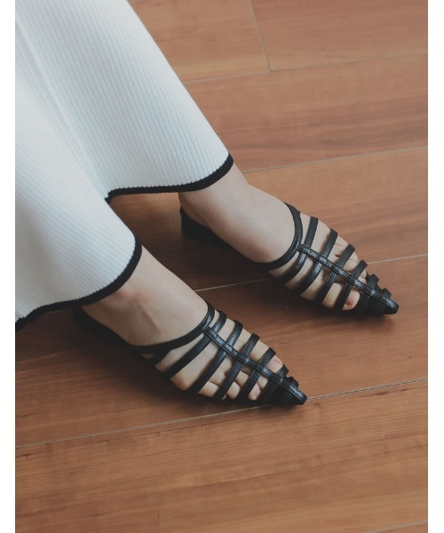 Re:EDIT（リエディ）の「[小さい/大きいサイズ有]マルチストリングサンダル（サンダル・レディース・ホワイト系その他/ブラウン/ブラック/イエロー/ゴールド/シルバー・X-LARGE/SMALL/XX-LARGE/X-SMALL/MEDIUM/LARGE）」の7枚目の写真