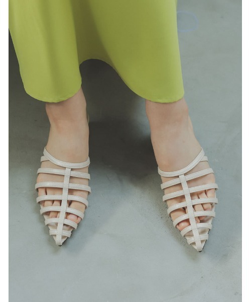 Re:EDIT（リエディ）の「[小さい/大きいサイズ有]マルチストリングサンダル（サンダル・レディース・ホワイト系その他/ブラウン/ブラック/イエロー/ゴールド/シルバー・X-LARGE/SMALL/XX-LARGE/X-SMALL/MEDIUM/LARGE）」の8枚目の写真