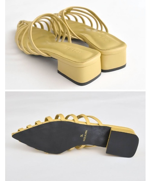 Re:EDIT（リエディ）の「[小さい/大きいサイズ有]マルチストリングサンダル（サンダル・レディース・ホワイト系その他/ブラウン/ブラック/イエロー/ゴールド/シルバー・X-LARGE/SMALL/XX-LARGE/X-SMALL/MEDIUM/LARGE）」の18枚目の写真