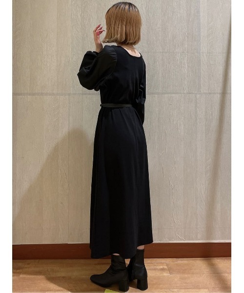 HONEYSUCKLE ROSE（ハニーサックルローズ）の「【HONEYSUCKLE ROSE】袖切替ワンピース（ワンピース・レディース・ブラック/グレー・M/L）」の6枚目の写真