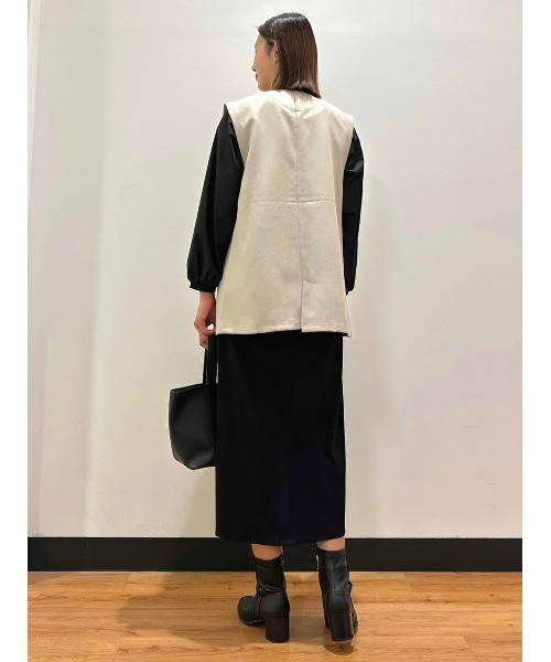 HONEYSUCKLE ROSE（ハニーサックルローズ）の「【HONEYSUCKLE ROSE】袖切替ワンピース（ワンピース・レディース・ブラック/グレー・M/L）」の3枚目の写真