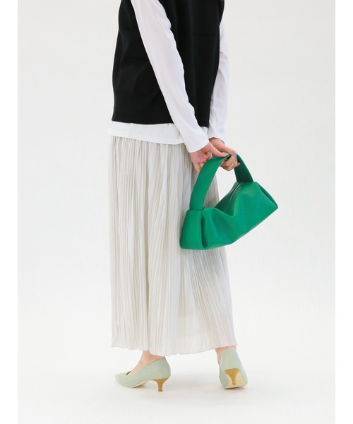 Te chichi（テチチ）の「チンツワッシャープリーツスカート（スカート・レディース・チャコール/グレー/グリーン・ﾌﾘ-）」の2枚目の写真