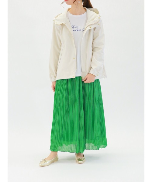 Te chichi（テチチ）の「チンツワッシャープリーツスカート（スカート・レディース・チャコール/グレー/グリーン・ﾌﾘ-）」の6枚目の写真