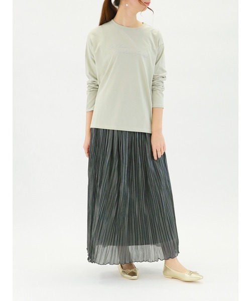 Te chichi（テチチ）の「チンツワッシャープリーツスカート（スカート・レディース・チャコール/グレー/グリーン・ﾌﾘ-）」の7枚目の写真