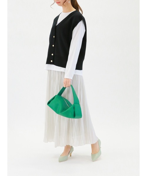 Te chichi（テチチ）の「チンツワッシャープリーツスカート（スカート・レディース・チャコール/グレー/グリーン・ﾌﾘ-）」の11枚目の写真