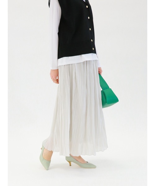 Te chichi（テチチ）の「チンツワッシャープリーツスカート（スカート・レディース・チャコール/グレー/グリーン・ﾌﾘ-）」の13枚目の写真