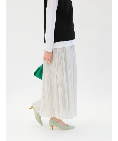 Te chichi（テチチ）の「チンツワッシャープリーツスカート（スカート・レディース・チャコール/グレー/グリーン・ﾌﾘ-）」の14枚目の写真