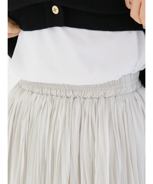 Te chichi（テチチ）の「チンツワッシャープリーツスカート（スカート・レディース・チャコール/グレー/グリーン・ﾌﾘ-）」の15枚目の写真