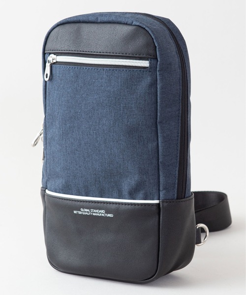 Blue Standard (ブルースタンダード)の「BLUE STANDARD/ブルースタンダード】ボディバッグ 縦型ボディバッグ(ボディバッグ/ウエストポーチ・メンズ・ブラック/ネイビー/グレー・FREE)」の3枚目の写真