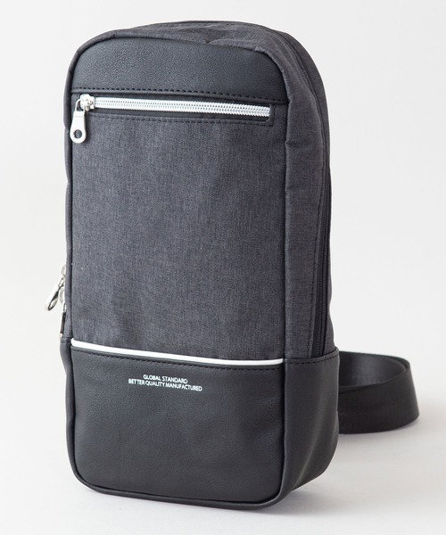 Blue Standard (ブルースタンダード)の「BLUE STANDARD/ブルースタンダード】ボディバッグ 縦型ボディバッグ(ボディバッグ/ウエストポーチ・メンズ・ブラック/ネイビー/グレー・FREE)」の2枚目の写真