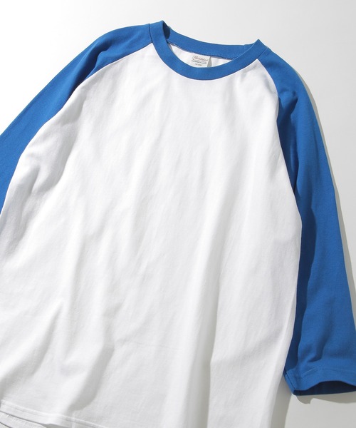 Printstar(プリントスター)の「【Printstar】heavy weight baseball t-shirt / ヘビーウェイト ベースボールTシャツ ラグランTシャツ 長袖 七分袖 ロンT バイカラー 00107(Tシャツ/カットソー・メンズ・ブラック×ホワイト/ブラック/ブラック×グレー/ホワイト×ネイビー/ホワイト/ホワイト×ブラック/ホワイト×ブルー/ホワイト×レッド・L/S/XL/M)」の4枚目の写真