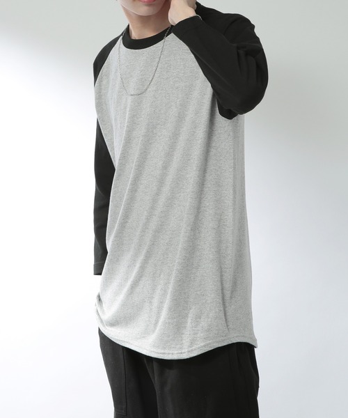 Printstar(プリントスター)の「【Printstar】heavy weight baseball t-shirt / ヘビーウェイト ベースボールTシャツ ラグランTシャツ 長袖 七分袖 ロンT バイカラー 00107(Tシャツ/カットソー・メンズ・ブラック×ホワイト/ブラック/ブラック×グレー/ホワイト×ネイビー/ホワイト/ホワイト×ブラック/ホワイト×ブルー/ホワイト×レッド・L/S/XL/M)」の19枚目の写真