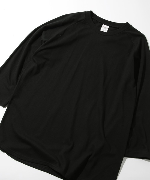 Printstar（プリントスター）の「【Printstar】heavy weight baseball t-shirt / ヘビーウェイト ベースボールTシャツ ラグランTシャツ 長袖 七分袖 ロンＴ バイカラー 00107（Tシャツ/カットソー・メンズ・ブラック×ホワイト/ブラック/ブラック×グレー/ホワイト×ネイビー/ホワイト/ホワイト×ブラック/ホワイト×ブルー/ホワイト×レッド・L/S/XL/M）」の16枚目の写真