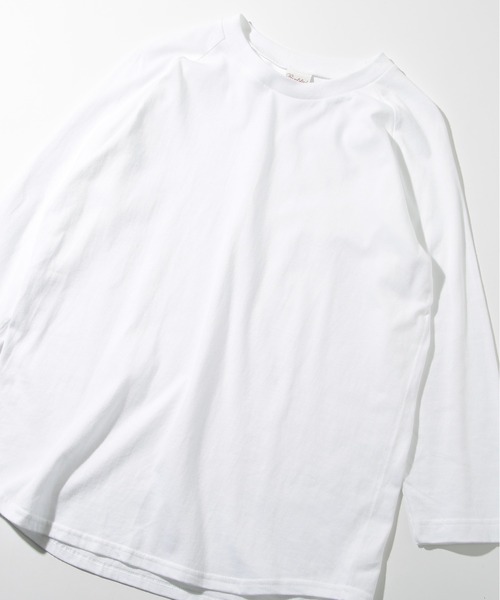 Printstar（プリントスター）の「【Printstar】heavy weight baseball t-shirt / ヘビーウェイト ベースボールTシャツ ラグランTシャツ 長袖 七分袖 ロンＴ バイカラー 00107（Tシャツ/カットソー・メンズ・ブラック×ホワイト/ブラック/ブラック×グレー/ホワイト×ネイビー/ホワイト/ホワイト×ブラック/ホワイト×ブルー/ホワイト×レッド・L/S/XL/M）」の13枚目の写真