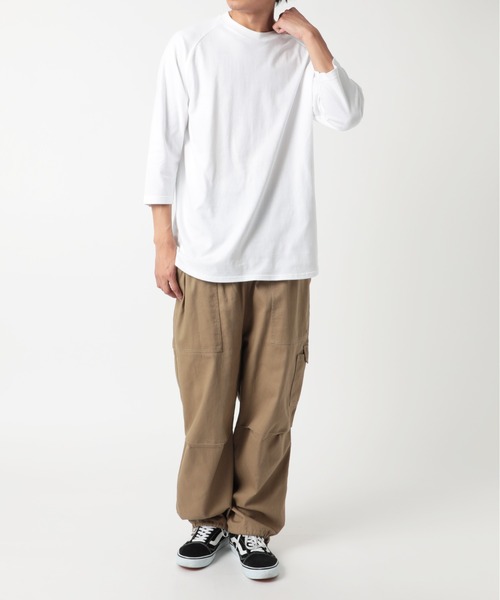 Printstar(プリントスター)の「【Printstar】heavy weight baseball t-shirt / ヘビーウェイト ベースボールTシャツ ラグランTシャツ 長袖 七分袖 ロンT バイカラー 00107(Tシャツ/カットソー・メンズ・ブラック×ホワイト/ブラック/ブラック×グレー/ホワイト×ネイビー/ホワイト/ホワイト×ブラック/ホワイト×ブルー/ホワイト×レッド・L/S/XL/M)」の16枚目の写真