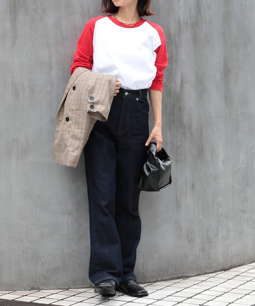 Printstar(プリントスター)の「【Printstar】heavy weight baseball t-shirt / ヘビーウェイト ベースボールTシャツ ラグランTシャツ 長袖 七分袖 ロンT バイカラー 00107(Tシャツ/カットソー・メンズ・ブラック×ホワイト/ブラック/ブラック×グレー/ホワイト×ネイビー/ホワイト/ホワイト×ブラック/ホワイト×ブルー/ホワイト×レッド・L/S/XL/M)」の14枚目の写真