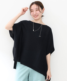 IENA | コットンギマ ポンチョプルオーバー(ニット/セーター)