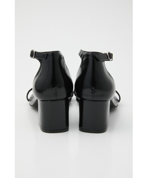 SLY(スライ)の「SIMPLY STRAP SANDAL シンプル ストラップサンダル ローヒール スクエア(サンダル・レディース・ブラック/レッド・SMALL/MEDIUM/LARGE)」の6枚目の写真