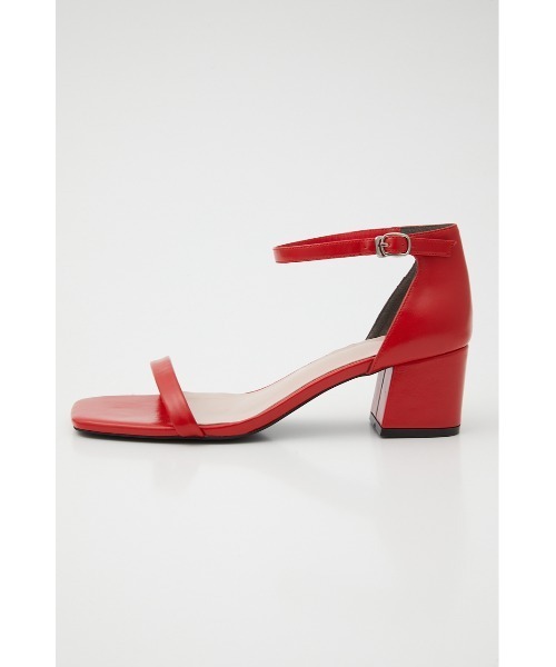 SLY(スライ)の「SIMPLY STRAP SANDAL シンプル ストラップサンダル ローヒール スクエア(サンダル・レディース・ブラック/レッド・SMALL/MEDIUM/LARGE)」の13枚目の写真