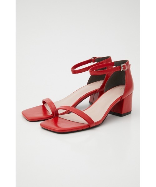SLY(スライ)の「SIMPLY STRAP SANDAL シンプル ストラップサンダル ローヒール スクエア(サンダル・レディース・ブラック/レッド・SMALL/MEDIUM/LARGE)」の14枚目の写真