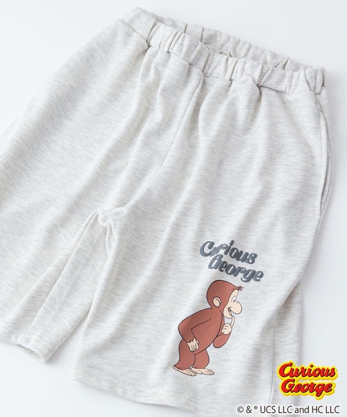OUTDOOR PRODUCTS APPAREL（アウトドアプロダクツアパレル）の「【おさるのジョージ】 別注 ミニ裏毛 ショートパンツ（その他パンツ・メンズ・ダークグリーン/オフホワイト・MEDIUM/SMALL/LARGE/X-LARGE）」の2枚目の写真