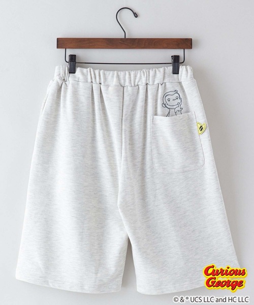 OUTDOOR PRODUCTS APPAREL（アウトドアプロダクツアパレル）の「【おさるのジョージ】 別注 ミニ裏毛 ショートパンツ（その他パンツ・メンズ・ダークグリーン/オフホワイト・MEDIUM/SMALL/LARGE/X-LARGE）」の4枚目の写真