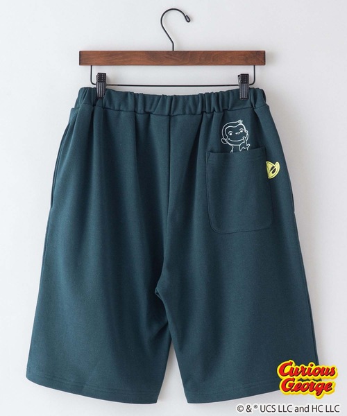 OUTDOOR PRODUCTS APPAREL（アウトドアプロダクツアパレル）の「【おさるのジョージ】 別注 ミニ裏毛 ショートパンツ（その他パンツ・メンズ・ダークグリーン/オフホワイト・MEDIUM/SMALL/LARGE/X-LARGE）」の6枚目の写真